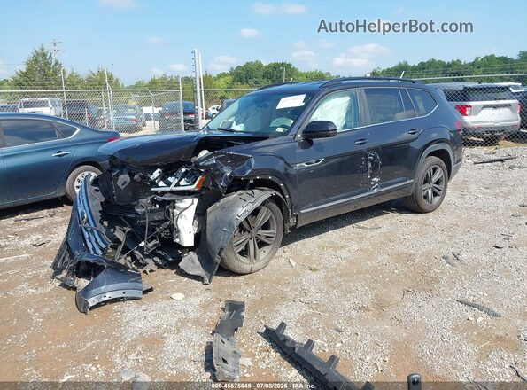 1V2NR2CAXMC534556 2021 VOLKSWAGEN ATLAS Черный Передняя левая четверть