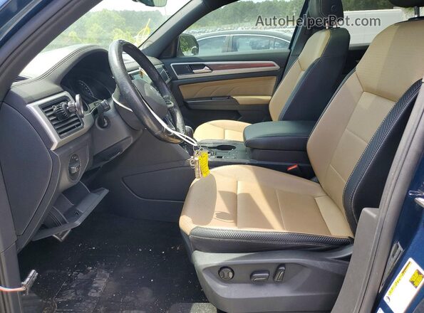 1V2PE2CA5MC205168 2021 VOLKSWAGEN ATLAS Blue Widok wnętrza z przodu