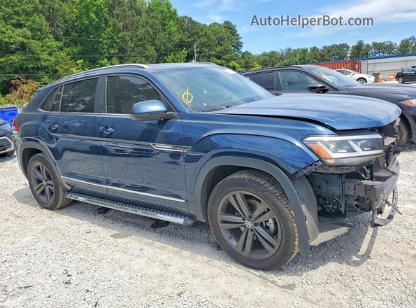 1V2PE2CA5MC205168 2021 VOLKSWAGEN ATLAS Blue Przód prawy