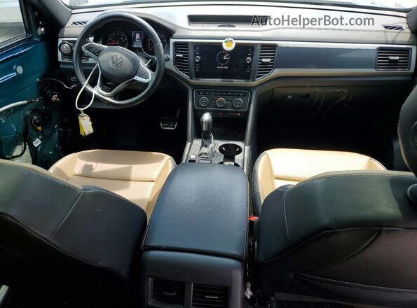 1V2PE2CA5MC205168 2021 VOLKSWAGEN ATLAS Blue Widok deski rozdzielczej