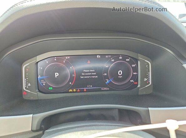 1V2RR2CA5KC592959 2019 VOLKSWAGEN ATLAS White Вид щитка приладів
