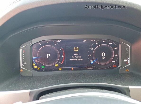 1V2RR2CA8KC586010 2019 VOLKSWAGEN ATLAS Black Instrument cluster view