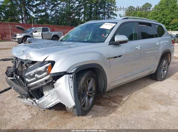 1V2SR2CA0KC554959 2019 VOLKSWAGEN ATLAS Silver წინა მარცხენა ხედი სამი მეოთხედიდან