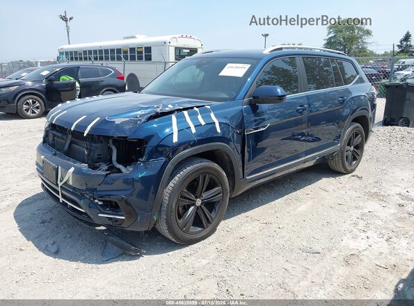 1V2SR2CA0KC603500 2019 VOLKSWAGEN ATLAS Blue Vista tres cuartos delantera izquierda