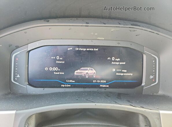 1V2TE2CA4MC211607 2021 VOLKSWAGEN ATLAS White Вид щитка приладів