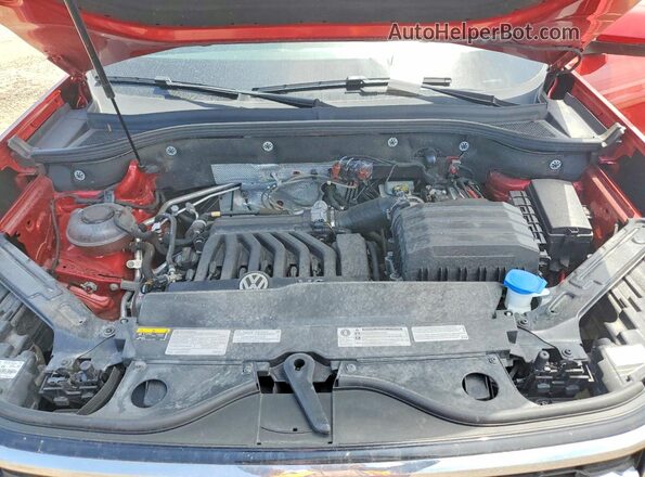 1V2TR2CA3MC520912 2021 VOLKSWAGEN ATLAS Red Vista del compartimento del motor