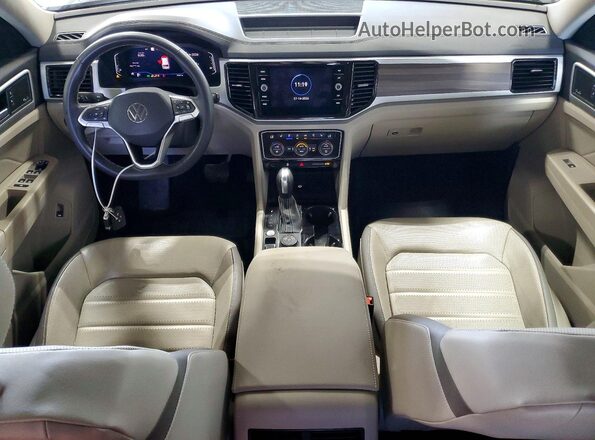 1V2TR2CA5MC550350 2021 VOLKSWAGEN ATLAS White Вид панелі приладів