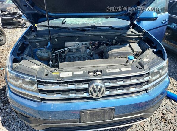 1V2UR2CA9KC598872 2019 VOLKSWAGEN ATLAS Blue Vista interior trasera