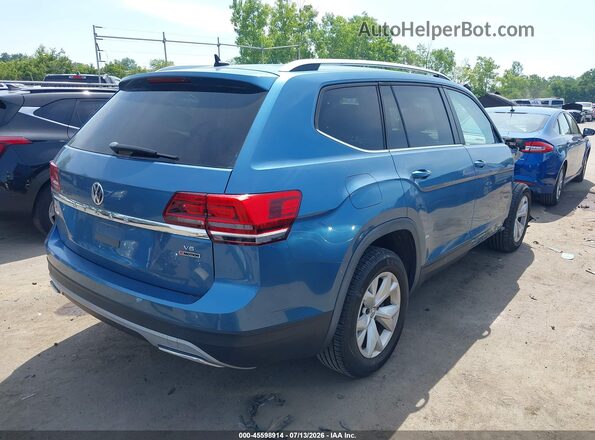 1V2UR2CAXKC558333 2019 VOLKSWAGEN ATLAS Blue Задня права чверть