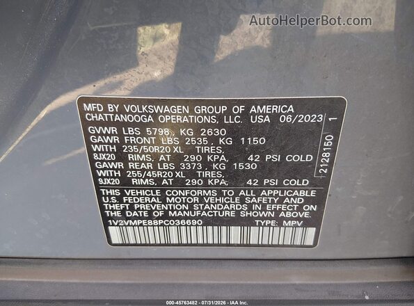 1V2VMPE88PC036690 2023 VOLKSWAGEN ID.4 Серый Вид подкапотного пространства