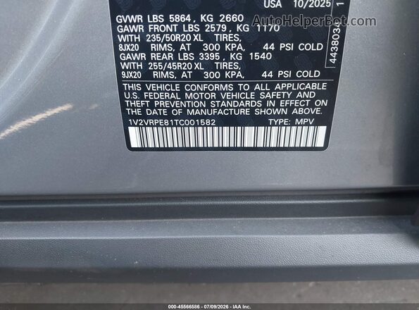 1V2VRPE81TC001582 2026 VOLKSWAGEN ID.4 Gray Engine compartment view