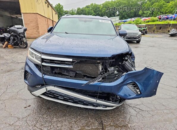 1V2WC2CA1MC217934 2021 VOLKSWAGEN ATLAS Blue Widok z przodu