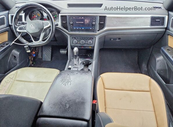1V2WC2CA1MC217934 2021 VOLKSWAGEN ATLAS Blue Widok deski rozdzielczej