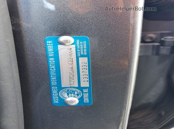 1V2WC2CA4MC220004 2021 VOLKSWAGEN ATLAS Gray Вид наклейки з VIN-кодом