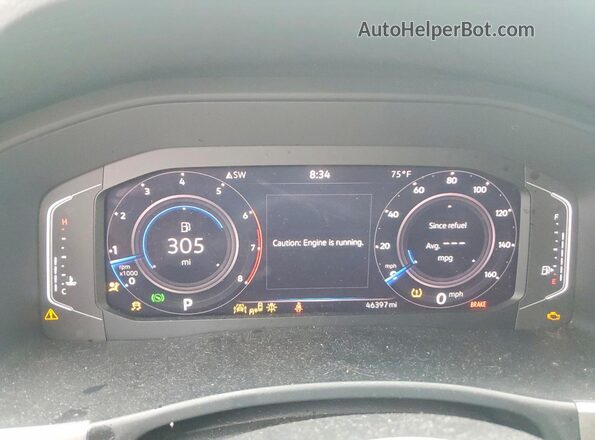 1V2WE2CA1PC223280 2023 VOLKSWAGEN ATLAS Black Սարքավորումների վահանակի տեսք
