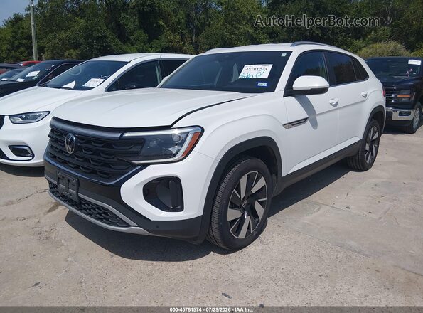 1V2WE2CA1RC240924 2024 VOLKSWAGEN ATLAS White Առջևի ձախ երեք քառորդ տեսարան