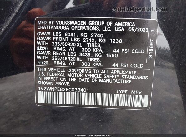 1V2WNPE82PC033401 2023 VOLKSWAGEN ID.4 Black Շարժիչի բաժամունքի տեսք