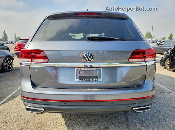 1V2WP2CA3MC543058 2021 VOLKSWAGEN ATLAS Gray Вид ззаду