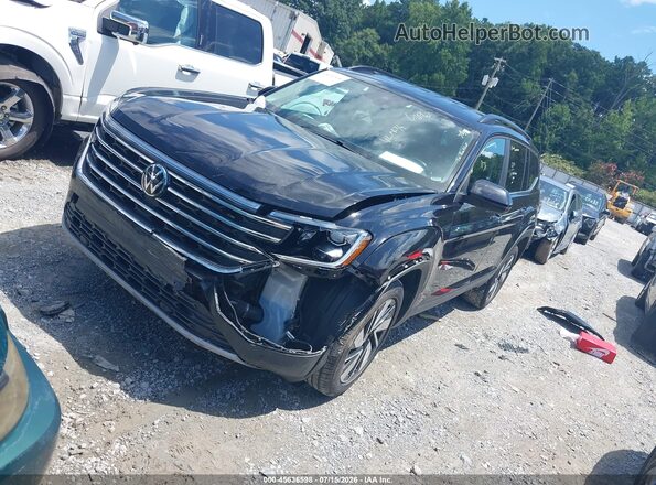 1V2WR2CA0SC531666 2025 VOLKSWAGEN ATLAS Black Առջևի ձախ երեք քառորդ տեսարան