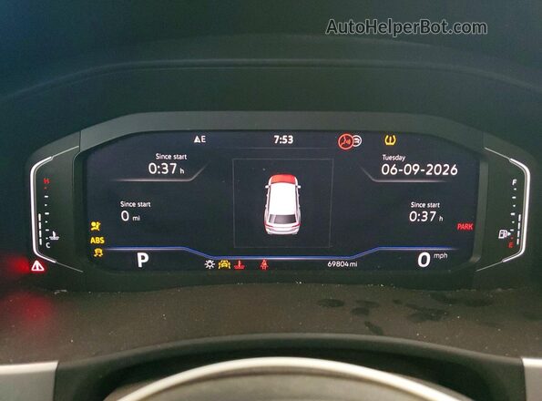 1V2WR2CA2PC521437 2023 VOLKSWAGEN ATLAS Red Вид щитка приладів