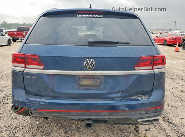 1V2WR2CA9MC568167 2021 VOLKSWAGEN ATLAS Blue Rear view