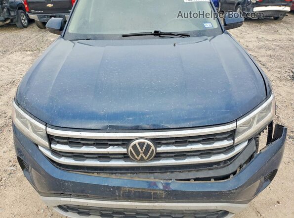 1V2WR2CA9MC568167 2021 VOLKSWAGEN ATLAS Blue Engine compartment view