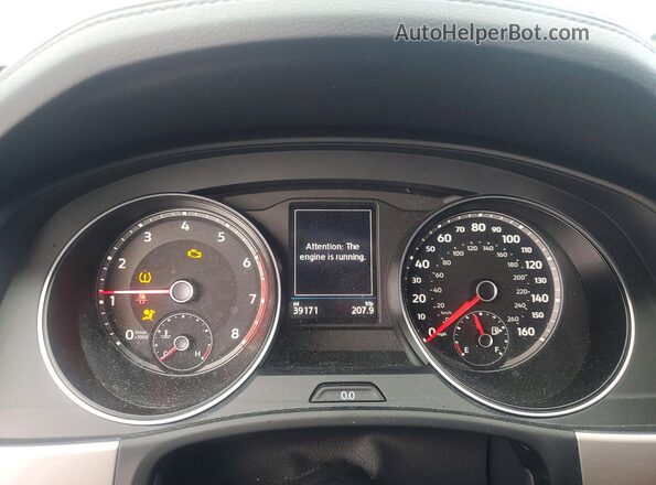 1V2YE2CA0LC208708 2020 VOLKSWAGEN ATLAS Charcoal Instrument cluster view