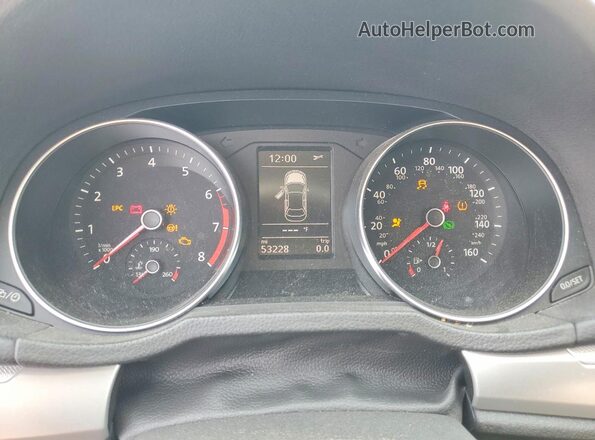 1VWAS7A39GC007261 2016 VOLKSWAGEN PASSAT Черный Вид щитка приборов