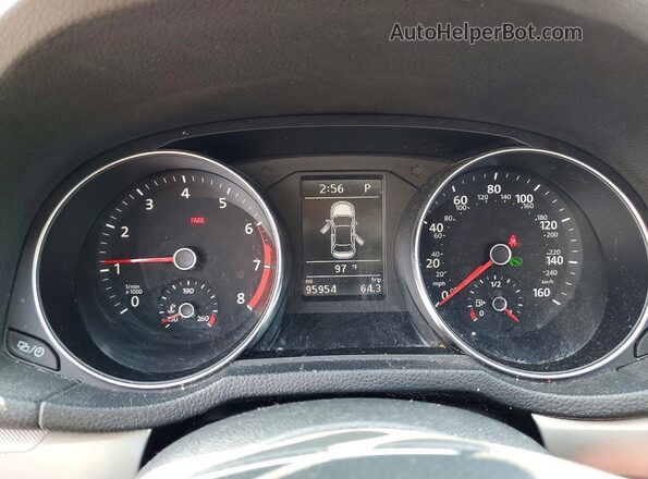 1VWAS7A39GC030636 2016 VOLKSWAGEN PASSAT Black Instrument cluster view