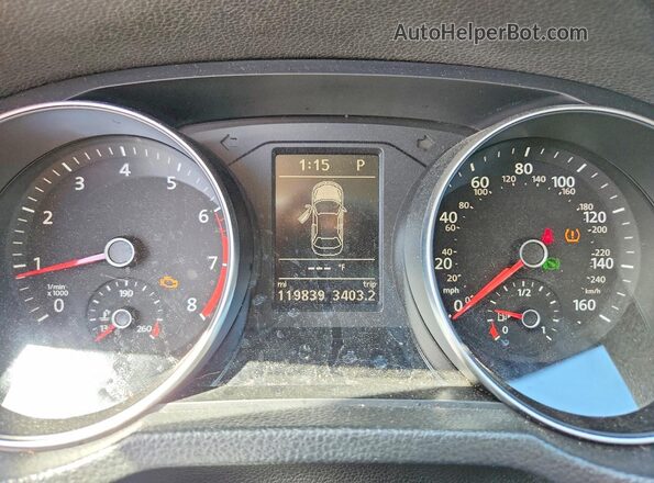 1VWAT7A30GC008439 2016 VOLKSWAGEN PASSAT Silver Սարքավորումների վահանակի տեսք