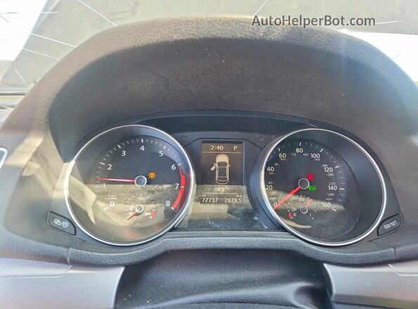 1VWAT7A31GC038310 2016 VOLKSWAGEN PASSAT Black Widok zestawu wskaźników