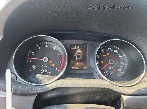 1VWAT7A32GC034850 2016 VOLKSWAGEN PASSAT Black ხელსაწყოთა პანელის ხედი