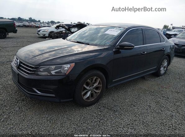 1VWAT7A32GC043712 2016 VOLKSWAGEN PASSAT Black Առջևի ձախ երեք քառորդ տեսարան