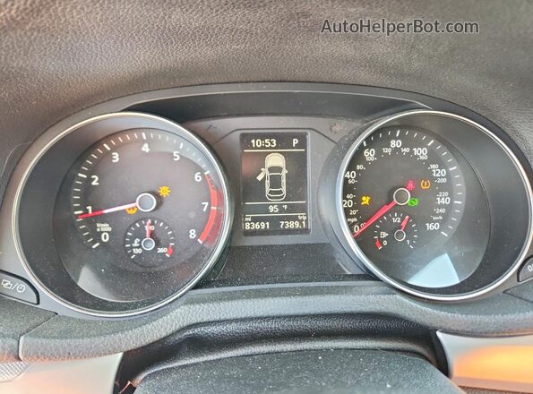 1VWAT7A32HC040777 2017 VOLKSWAGEN PASSAT Gray Սարքավորումների վահանակի տեսք