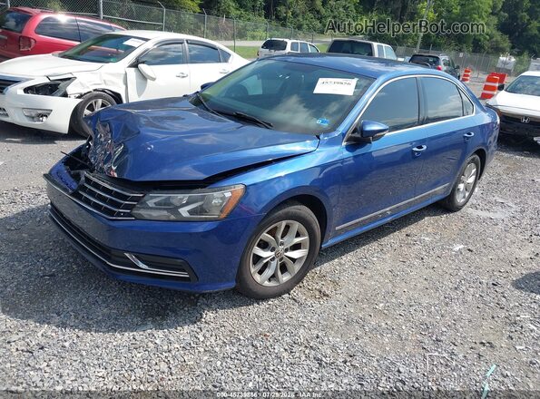 1VWAT7A33HC076042 2017 VOLKSWAGEN PASSAT Blue Vista tres cuartos delantera izquierda