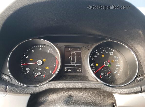 1VWAT7A34GC036275 2016 VOLKSWAGEN PASSAT Серый Вид щитка приборов