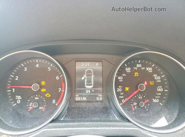 1VWAT7A35HC053149 2017 VOLKSWAGEN PASSAT White Instrument cluster view
