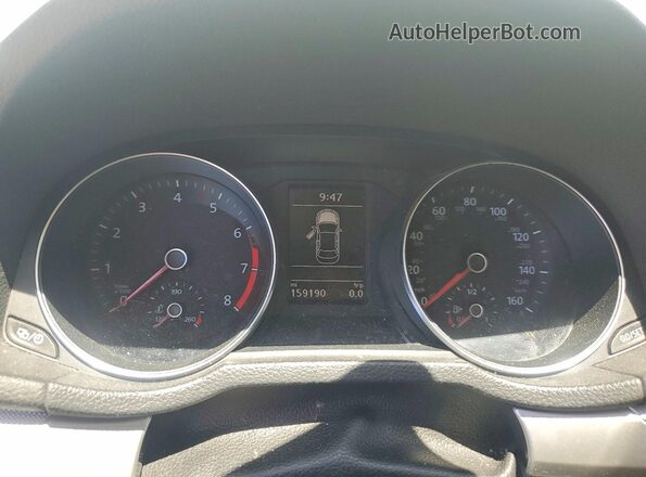 1VWAT7A36GC038075 2016 VOLKSWAGEN PASSAT White Вид щитка приладів