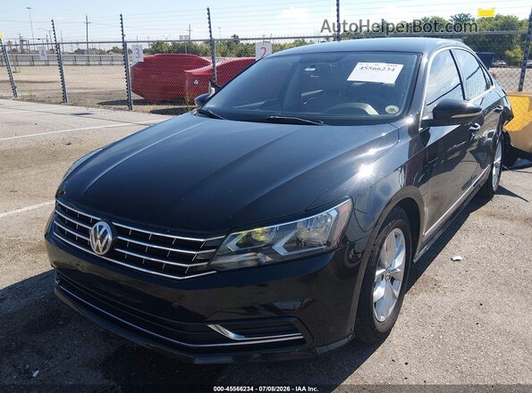 1VWAT7A36HC047585 2017 VOLKSWAGEN PASSAT Black Առջևի ձախ երեք քառորդ տեսարան