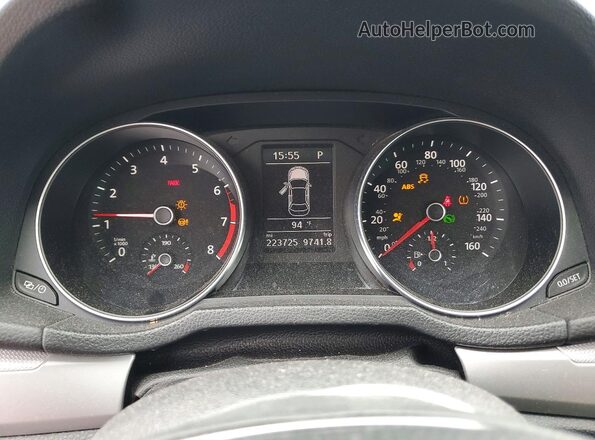 1VWAT7A36HC077329 2017 VOLKSWAGEN PASSAT Black Вид щитка приладів