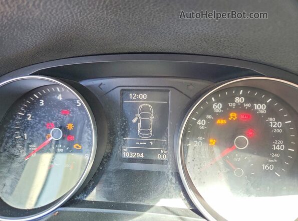 1VWAT7A37HC043674 2017 VOLKSWAGEN PASSAT Серебряный Вид щитка приборов