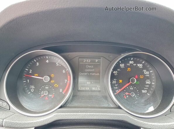 1VWAT7A38GC014604 2016 VOLKSWAGEN PASSAT White Սարքավորումների վահանակի տեսք