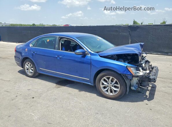 1VWAT7A38GC038854 2016 VOLKSWAGEN PASSAT Синий Передняя правая четверть