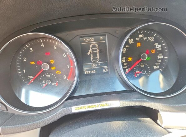 1VWAT7A38GC038854 2016 VOLKSWAGEN PASSAT Синий Вид щитка приборов