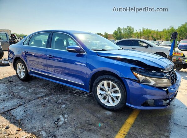 1VWAT7A38HC054750 2017 VOLKSWAGEN PASSAT Blue Front right