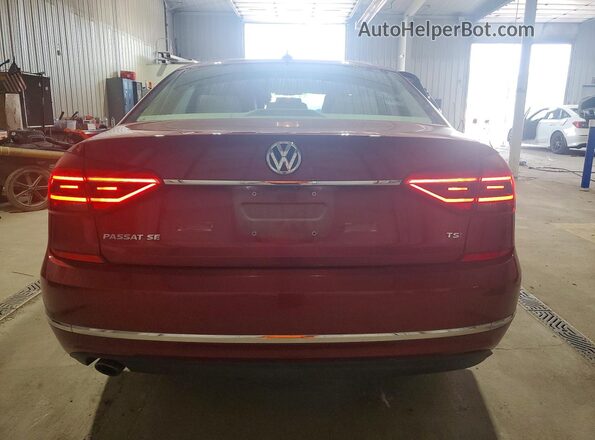 1VWBA7A30JC020561 2018 VOLKSWAGEN PASSAT Maroon Widok z tyłu