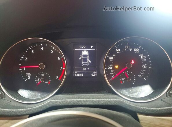 1VWBA7A30JC020561 2018 VOLKSWAGEN PASSAT Maroon Widok zestawu wskaźników