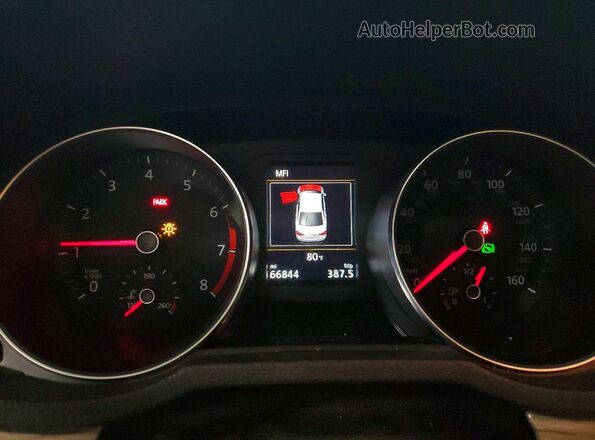 1VWBA7A31JC001730 2018 VOLKSWAGEN PASSAT White Вид щитка приладів