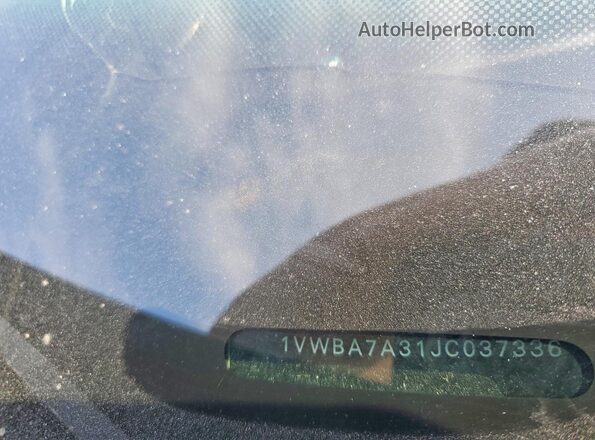 1VWBA7A31JC037336 2018 VOLKSWAGEN PASSAT Black VIN կոդի պիտակի տեսք