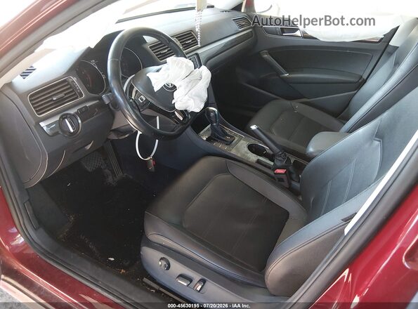 1VWBA7A34JC044023 2018 VOLKSWAGEN PASSAT Burgundy წინა სალონის ხედი